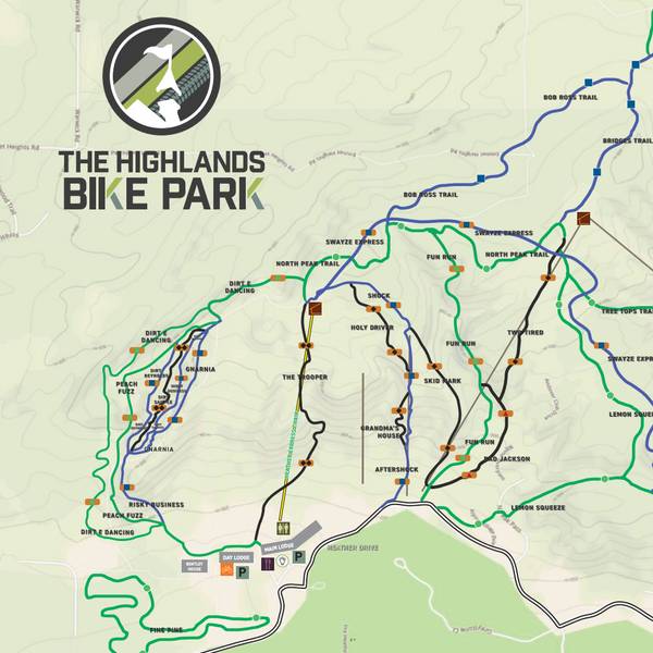The Highlands Bike Park Map